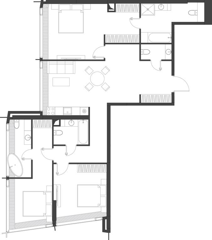 3-BD Apartment Sale, 123.06 sq. m. at Dom Dau, 1st Krasnogvardeysky Drive, 12с6, Moscow, Russia #1 3-BD Apartment Sale, 123.06 sq. m. at Dom Dau, 1st Krasnogvardeysky Drive, 12с6, Moscow, Russia #1