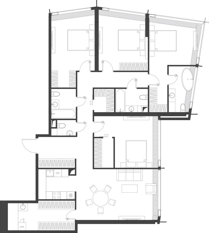 4-BD Apartment Sale, 158.52 sq. m. at Dom Dau, 1st Krasnogvardeysky Drive, 12с6, Moscow, Russia #1 4-BD Apartment Sale, 158.52 sq. m. at Dom Dau, 1st Krasnogvardeysky Drive, 12с6, Moscow, Russia #1