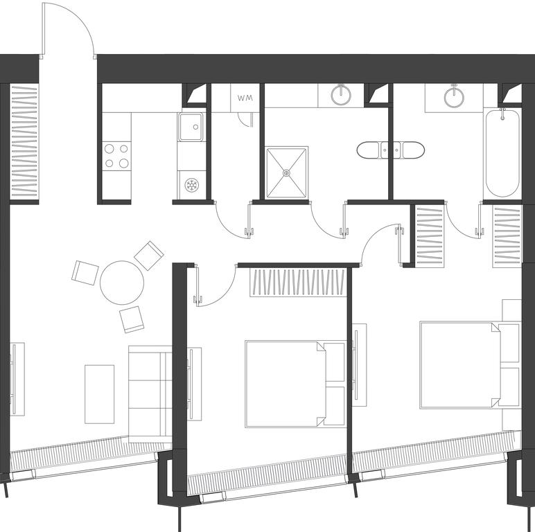 2-BD Apartment Sale, 80.8平方米 at Dom Dau, 1st Krasnogvardeysky Drive, 12с6, Moscow, Russia #1 2-BD Apartment Sale, 80.8平方米 at Dom Dau, 1st Krasnogvardeysky Drive, 12с6, Moscow, Russia #1