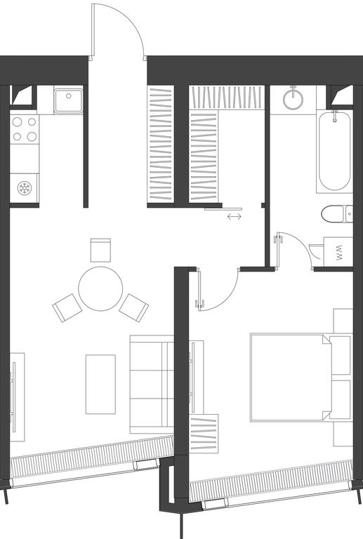1-BD Apartment Sale, 53.78 sq. m. at Dom Dau, 1st Krasnogvardeysky Drive, 12с6, Moscow, Russia #1 1-BD Apartment Sale, 53.78 sq. m. at Dom Dau, 1st Krasnogvardeysky Drive, 12с6, Moscow, Russia #1