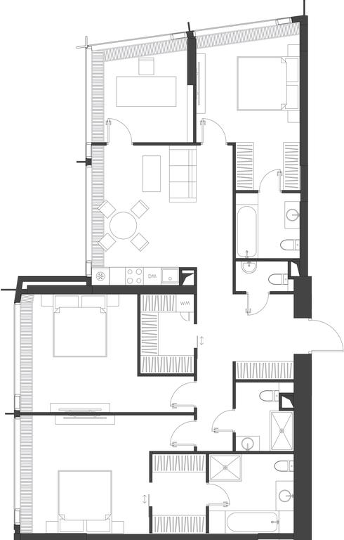 3-BD Apartment Sale, 129.72 sq. m. at Dom Dau, 1st Krasnogvardeysky Drive, 12с6, Moscow, Russia #1 3-BD Apartment Sale, 129.72 sq. m. at Dom Dau, 1st Krasnogvardeysky Drive, 12с6, Moscow, Russia #1