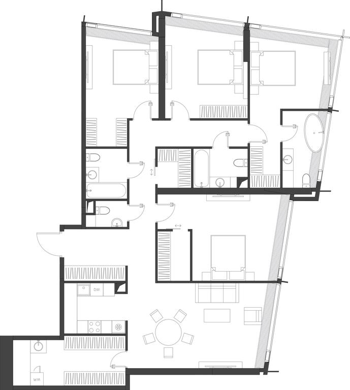 4-BD Apartment Sale, 161.37 sq. m. at Dom Dau, 1st Krasnogvardeysky Drive, 12с6, Moscow, Russia #1 4-BD Apartment Sale, 161.37 sq. m. at Dom Dau, 1st Krasnogvardeysky Drive, 12с6, Moscow, Russia #1