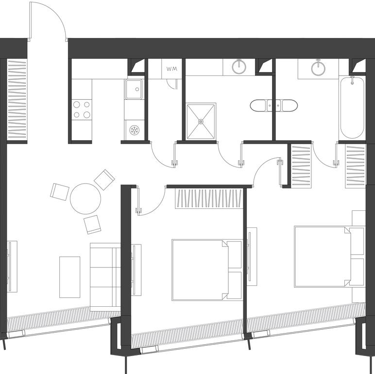2-BD Apartment Sale, 80.8 sq. m. at Dom Dau, 1st Krasnogvardeysky Drive, 12с6, Moscow, Russia #1 2-BD Apartment Sale, 80.8 sq. m. at Dom Dau, 1st Krasnogvardeysky Drive, 12с6, Moscow, Russia #1