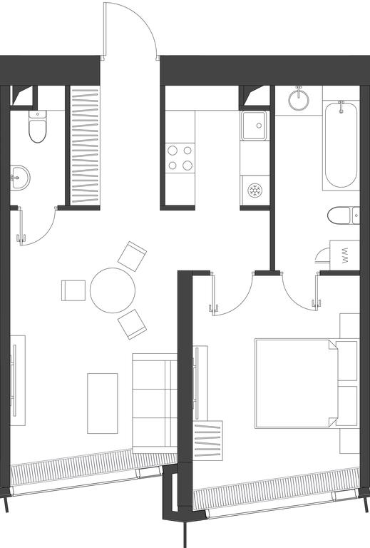 1-BD Apartment Sale, 54.22 sq. m. at Dom Dau, 1st Krasnogvardeysky Drive, 12с6, Moscow, Russia #1 1-BD Apartment Sale, 54.22 sq. m. at Dom Dau, 1st Krasnogvardeysky Drive, 12с6, Moscow, Russia #1