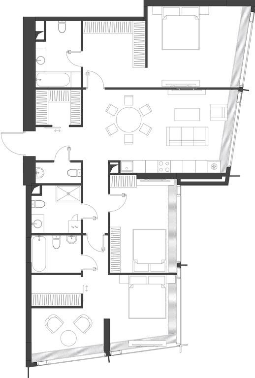 3-BD Apartment Sale, 130.72 sq. m. at Dom Dau, 1st Krasnogvardeysky Drive, 12с6, Moscow, Russia #1 3-BD Apartment Sale, 130.72 sq. m. at Dom Dau, 1st Krasnogvardeysky Drive, 12с6, Moscow, Russia #1