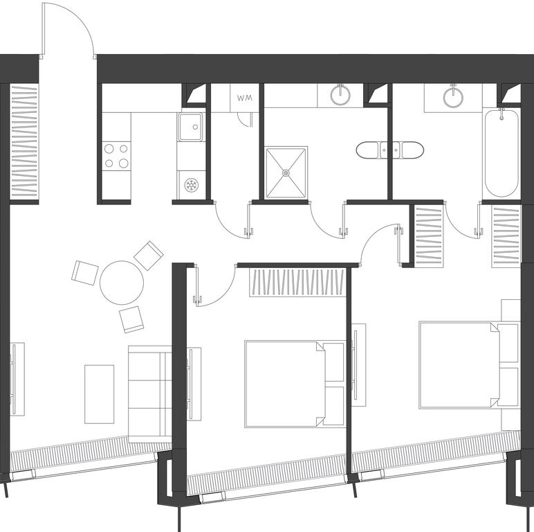 2-BD Apartment Sale, 80.8 sq. m. at Dom Dau, 1st Krasnogvardeysky Drive, 12с6, Moscow, Russia #1 2-BD Apartment Sale, 80.8 sq. m. at Dom Dau, 1st Krasnogvardeysky Drive, 12с6, Moscow, Russia #1