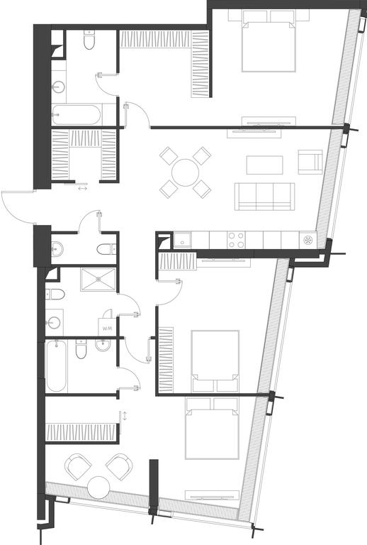 3-BD Apartment Sale, 135.31 sq. m. at Dom Dau, 1st Krasnogvardeysky Drive, 12с6, Moscow, Russia #1 3-BD Apartment Sale, 135.31 sq. m. at Dom Dau, 1st Krasnogvardeysky Drive, 12с6, Moscow, Russia #1
