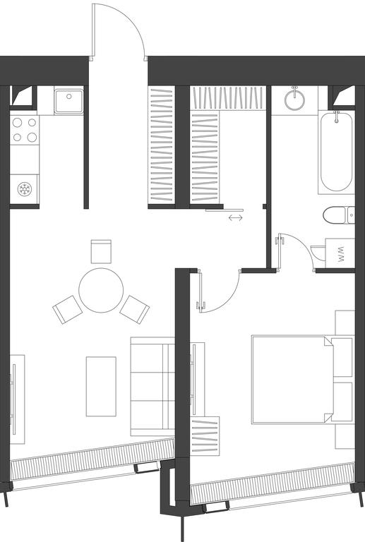 1-BD Apartment Sale, 53.78平方米 at Dom Dau, 1st Krasnogvardeysky Drive, 12с6, Moscow, Russia #1 1-BD Apartment Sale, 53.78平方米 at Dom Dau, 1st Krasnogvardeysky Drive, 12с6, Moscow, Russia #1