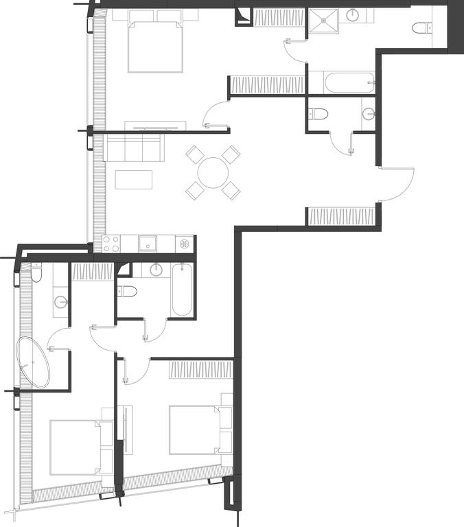 3-BD Apartment Sale, 123.06 sq. m. at Dom Dau, 1st Krasnogvardeysky Drive, 12с6, Moscow, Russia #1 3-BD Apartment Sale, 123.06 sq. m. at Dom Dau, 1st Krasnogvardeysky Drive, 12с6, Moscow, Russia #1