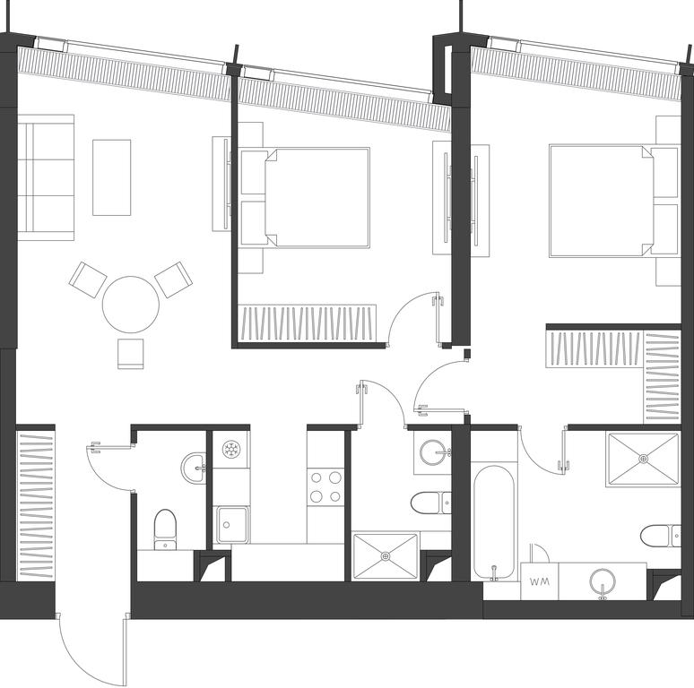 2-BD Apartment Sale, 82.79 sq. m. at Dom Dau, 1st Krasnogvardeysky Drive, 12с6, Moscow, Russia #1 2-BD Apartment Sale, 82.79 sq. m. at Dom Dau, 1st Krasnogvardeysky Drive, 12с6, Moscow, Russia #1