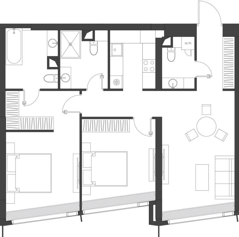 2-BD Apartment Sale, 83.85平方米 at Dom Dau, 1st Krasnogvardeysky Drive, 12с6, Moscow, Russia #1 2-BD Apartment Sale, 83.85平方米 at Dom Dau, 1st Krasnogvardeysky Drive, 12с6, Moscow, Russia #1