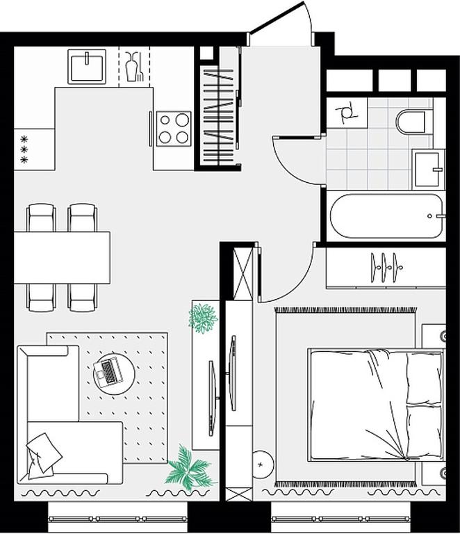 1-BD Apartment Sale, 39.16平方米 at Novograd Pavlino, Kosinskoye shosse, 2, Novoye Pavlino Microdistrict, Balashikha, Moscow Region, Russia #2 1-BD Apartment Sale, 39.16平方米 at Novograd Pavlino, Kosinskoye shosse, 2, Novoye Pavlino Microdistrict, Balashikha, Moscow Region, Russia #2