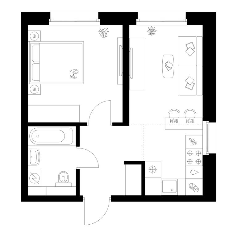 Продажа 1-комн. квартиры, 35 м² в ЖК «Полар», Полярная улица, 39Б, Москва, Россия #2