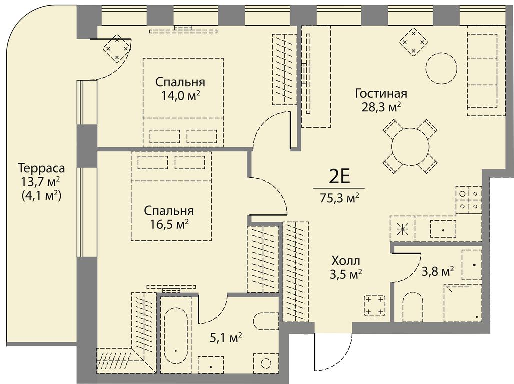 2-BD Apartment Sale, 75.3 sq. m. at Stories, zhiloy kompleks Storis na Mosfilmovskoy, kvartal Kinematograficheskiy, Moscow, Russia #1 2-BD Apartment Sale, 75.3 sq. m. at Stories, zhiloy kompleks Storis na Mosfilmovskoy, kvartal Kinematograficheskiy, Moscow, Russia #1
