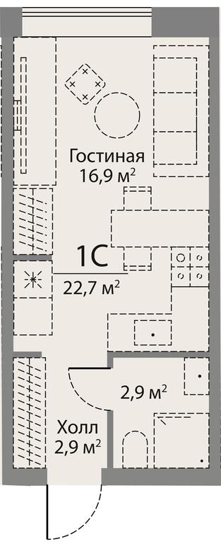 1-BD Apartment Sale, 22.7 sq. m. at Stories, zhiloy kompleks Storis na Mosfilmovskoy, kvartal Kinematograficheskiy, Moscow, Russia #1 1-BD Apartment Sale, 22.7 sq. m. at Stories, zhiloy kompleks Storis na Mosfilmovskoy, kvartal Kinematograficheskiy, Moscow, Russia #1