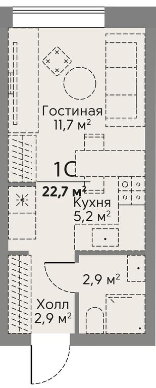 Apartment Sale, 22.7 sq. m. at Stories, zhiloy kompleks Storis na Mosfilmovskoy, kvartal Kinematograficheskiy, Moscow, Russia #2 Apartment Sale, 22.7 sq. m. at Stories, zhiloy kompleks Storis na Mosfilmovskoy, kvartal Kinematograficheskiy, Moscow, Russia #2
