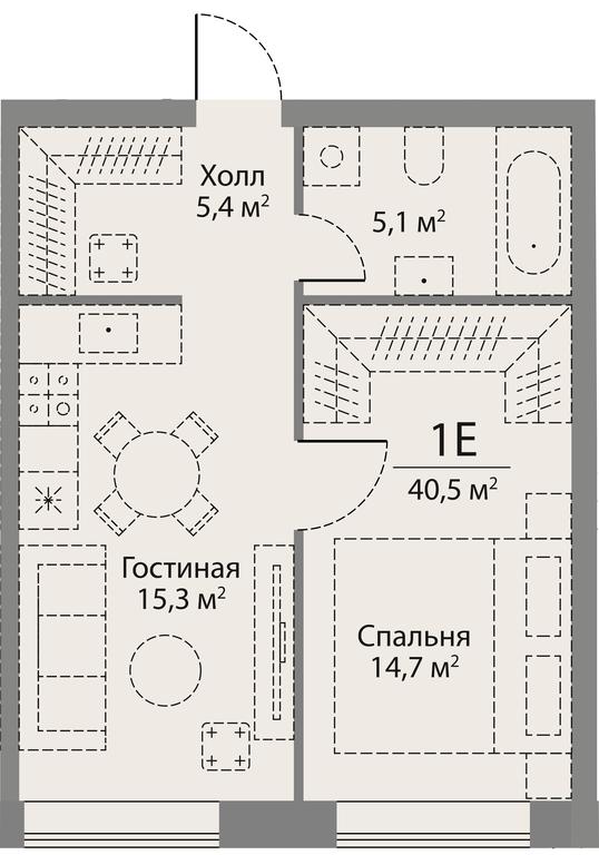 1-BD Apartment Sale, 40.7平方米 at Stories, zhiloy kompleks Storis na Mosfilmovskoy, kvartal Kinematograficheskiy, Moscow, Russia #1 1-BD Apartment Sale, 40.7平方米 at Stories, zhiloy kompleks Storis na Mosfilmovskoy, kvartal Kinematograficheskiy, Moscow, Russia #1