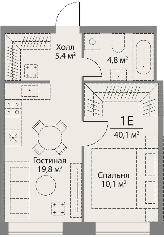 1-BD Apartment Sale, 40.1平方米 at Stories, zhiloy kompleks Storis na Mosfilmovskoy, kvartal Kinematograficheskiy, Moscow, Russia #1 1-BD Apartment Sale, 40.1平方米 at Stories, zhiloy kompleks Storis na Mosfilmovskoy, kvartal Kinematograficheskiy, Moscow, Russia #1