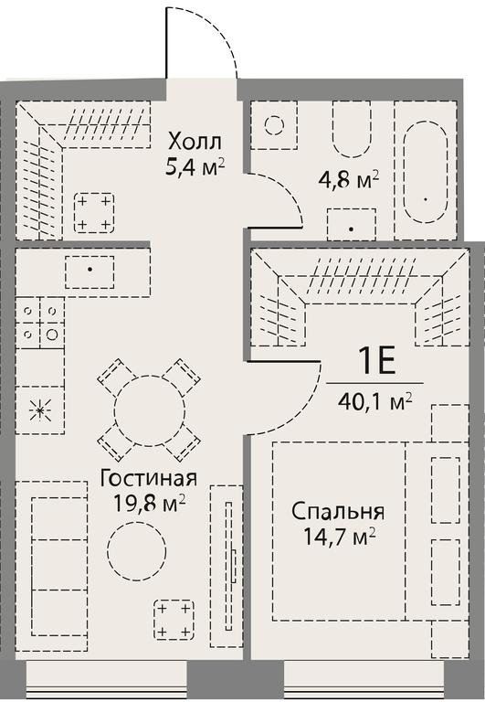 1-BD Apartment Sale, 40.1平方米 at Stories, zhiloy kompleks Storis na Mosfilmovskoy, kvartal Kinematograficheskiy, Moscow, Russia #1 1-BD Apartment Sale, 40.1平方米 at Stories, zhiloy kompleks Storis na Mosfilmovskoy, kvartal Kinematograficheskiy, Moscow, Russia #1