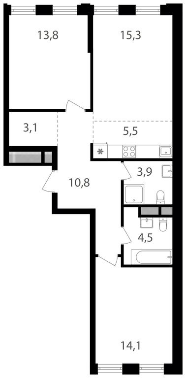 2-BD Apartment Sale, 71 sq. m. at Semenovskij Park 2, 1st Kirpichny Lane, 17А, Moscow, Russia #1 2-BD Apartment Sale, 71 sq. m. at Semenovskij Park 2, 1st Kirpichny Lane, 17А, Moscow, Russia #1