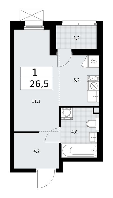 Apartment Sale, 26.5 sq. m. at Dzen-Kvartaly, ulitsa Aleksandry Monakhovoy, 2/3, Sosenskoye Settlement, Moscow, Russia #1 Apartment Sale, 26.5 sq. m. at Dzen-Kvartaly, ulitsa Aleksandry Monakhovoy, 2/3, Sosenskoye Settlement, Moscow, Russia #1