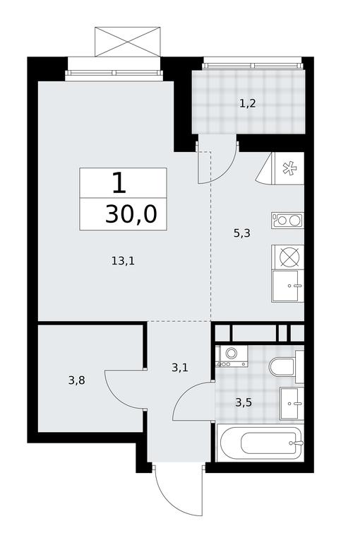 Apartment Sale, 30 sq. m. at Dzen-Kvartaly, ulitsa Aleksandry Monakhovoy, 2/3, Sosenskoye Settlement, Moscow, Russia #1 Apartment Sale, 30 sq. m. at Dzen-Kvartaly, ulitsa Aleksandry Monakhovoy, 2/3, Sosenskoye Settlement, Moscow, Russia #1