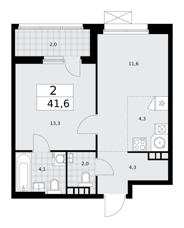 1-BD Apartment Sale, 41.6 sq. m. at Dzen-Kvartaly, ulitsa Aleksandry Monakhovoy, 2/3, Sosenskoye Settlement, Moscow, Russia #1 1-BD Apartment Sale, 41.6 sq. m. at Dzen-Kvartaly, ulitsa Aleksandry Monakhovoy, 2/3, Sosenskoye Settlement, Moscow, Russia #1