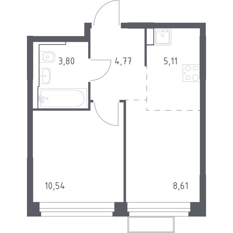 Apartment Sale, 33.01 sq. m. at Kvartal Strogino, zhiloy kompleks Kvartal Strogino, Krasnogorsk, Moscow Region, Russia #1 Apartment Sale, 33.01 sq. m. at Kvartal Strogino, zhiloy kompleks Kvartal Strogino, Krasnogorsk, Moscow Region, Russia #1