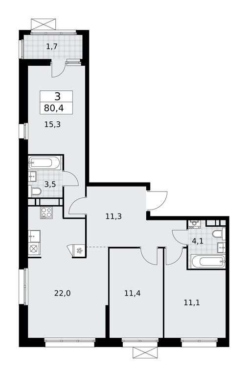 2-BD Apartment Sale, 80.4平方米 at Dzen-Kvartaly, ulitsa Aleksandry Monakhovoy, 2/3, Sosenskoye Settlement, Moscow, Russia #1 2-BD Apartment Sale, 80.4平方米 at Dzen-Kvartaly, ulitsa Aleksandry Monakhovoy, 2/3, Sosenskoye Settlement, Moscow, Russia #1