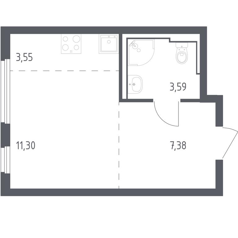 Apartment Sale, 25.82平方米 at Ostafevo, Ostafyevskoe Highway, 12к1, Ryazanovskoe Settlement, Moscow, Russia #1 Apartment Sale, 25.82平方米 at Ostafevo, Ostafyevskoe Highway, 12к1, Ryazanovskoe Settlement, Moscow, Russia #1
