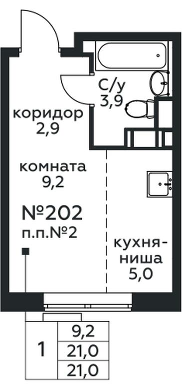Apartment Sale, 21 sq. m. at Tsvetochnye Poliany, kvartal № 23, Filimonkovskoye Municipal Formation, Moscow, Russia #1 Apartment Sale, 21 sq. m. at Tsvetochnye Poliany, kvartal № 23, Filimonkovskoye Municipal Formation, Moscow, Russia #1