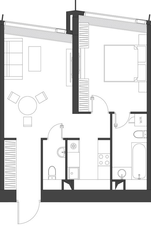 1-BD Apartment Sale, 54.23平方米 at Dom Dau, 1st Krasnogvardeysky Drive, 12с6, Moscow, Russia #1