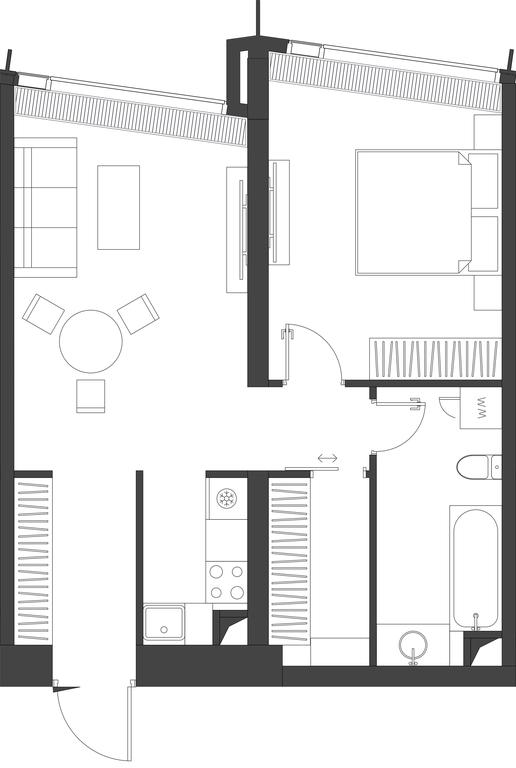 1-BD Apartment Sale, 54.7平方米 at Dom Dau, 1st Krasnogvardeysky Drive, 12с6, Moscow, Russia #1 1-BD Apartment Sale, 54.7平方米 at Dom Dau, 1st Krasnogvardeysky Drive, 12с6, Moscow, Russia #1