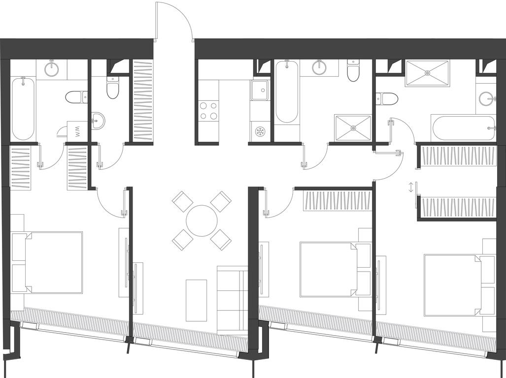 3-BD Apartment Sale, 108.39平方米 at Dom Dau, 1st Krasnogvardeysky Drive, 12с6, Moscow, Russia #1