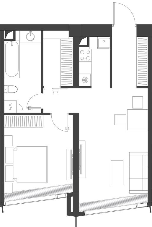 1-BD Apartment Sale, 54.72平方米 at Dom Dau, 1st Krasnogvardeysky Drive, 12с6, Moscow, Russia #1 1-BD Apartment Sale, 54.72平方米 at Dom Dau, 1st Krasnogvardeysky Drive, 12с6, Moscow, Russia #1