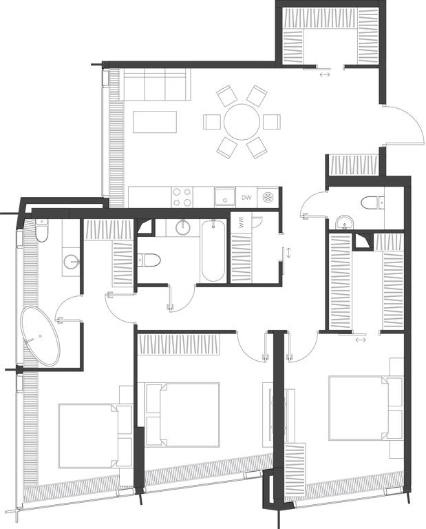 3-BD Apartment Sale, 111.97平方米 at Dom Dau, 1st Krasnogvardeysky Drive, 12с6, Moscow, Russia #1