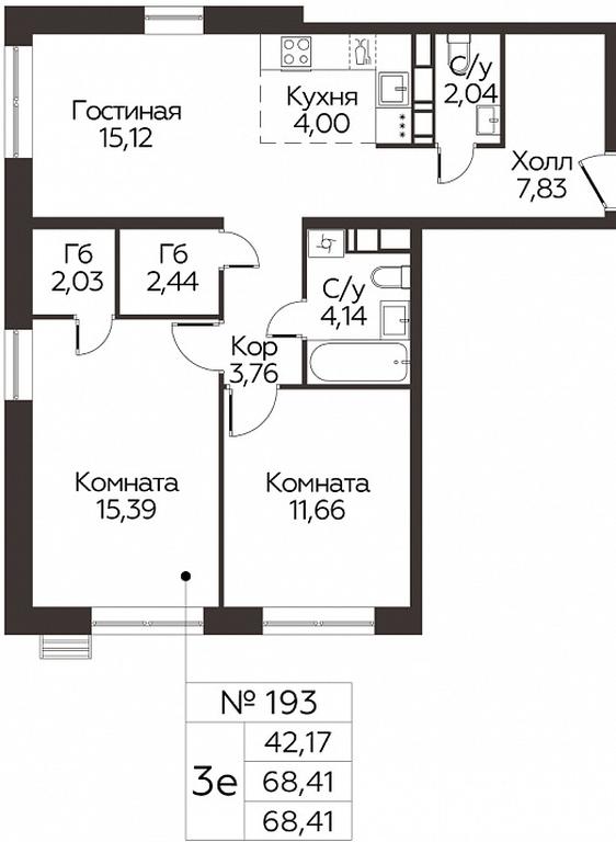 2-BD Apartment Sale, 68.41平方米 at Kvartal Rumyantsevo, ulitsa Admirala Kornilova, с1, Mosrentgen Settlement, Moscow, Russia #1 2-BD Apartment Sale, 68.41平方米 at Kvartal Rumyantsevo, ulitsa Admirala Kornilova, с1, Mosrentgen Settlement, Moscow, Russia #1