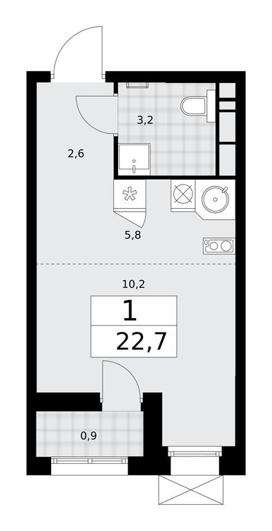 Apartment Sale, 22.7 sq. m. at Buninskie Kvartaly, Akademika Semyonova Street, 22, Moscow, Russia #1 Apartment Sale, 22.7 sq. m. at Buninskie Kvartaly, Akademika Semyonova Street, 22, Moscow, Russia #1