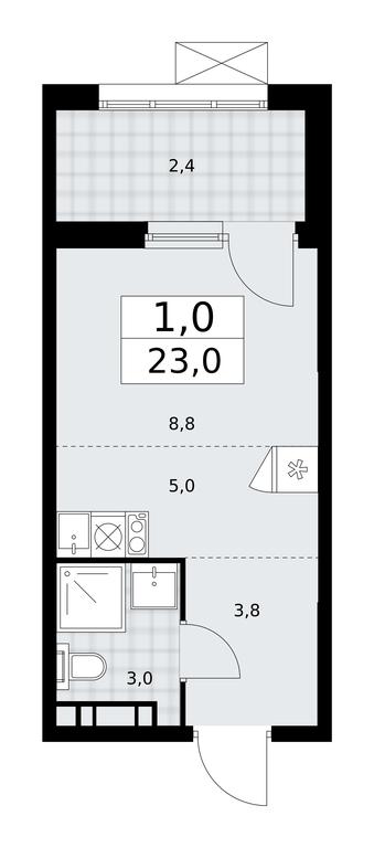 Apartment Sale, 23平方米 at Buninskie Kvartaly, Akademika Semyonova Street, 22, Moscow, Russia #1 Apartment Sale, 23平方米 at Buninskie Kvartaly, Akademika Semyonova Street, 22, Moscow, Russia #1