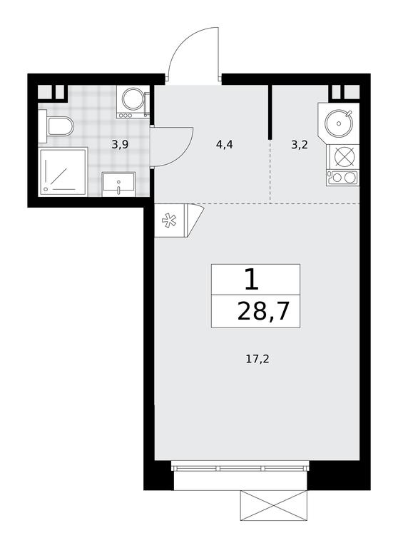 Apartment Sale, 28.7 sq. m. at Buninskie Kvartaly, Akademika Semyonova Street, 22, Moscow, Russia #1 Apartment Sale, 28.7 sq. m. at Buninskie Kvartaly, Akademika Semyonova Street, 22, Moscow, Russia #1