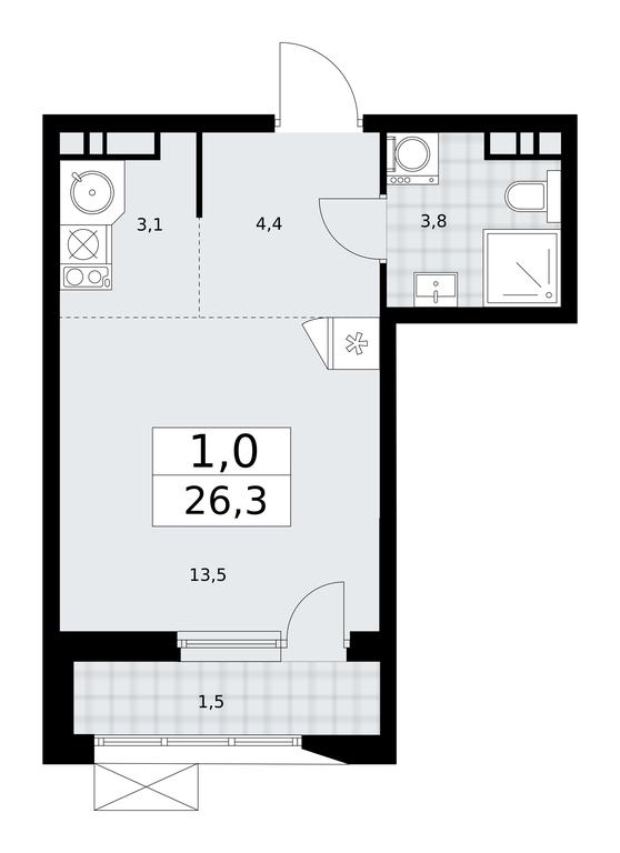 Apartment Sale, 26.3 sq. m. at Buninskie Kvartaly, Akademika Semyonova Street, 22, Moscow, Russia #1 Apartment Sale, 26.3 sq. m. at Buninskie Kvartaly, Akademika Semyonova Street, 22, Moscow, Russia #1