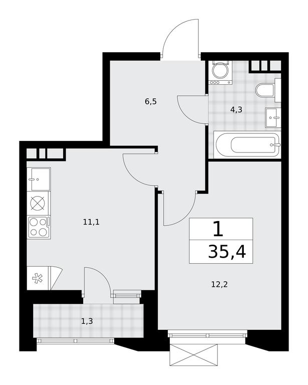 Apartment Sale, 35.4平方米 at Buninskie Kvartaly, Akademika Semyonova Street, 22, Moscow, Russia #1 Apartment Sale, 35.4平方米 at Buninskie Kvartaly, Akademika Semyonova Street, 22, Moscow, Russia #1