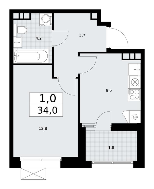 Apartment Sale, 34平方米 at Buninskie Kvartaly, Akademika Semyonova Street, 22, Moscow, Russia #1 Apartment Sale, 34平方米 at Buninskie Kvartaly, Akademika Semyonova Street, 22, Moscow, Russia #1