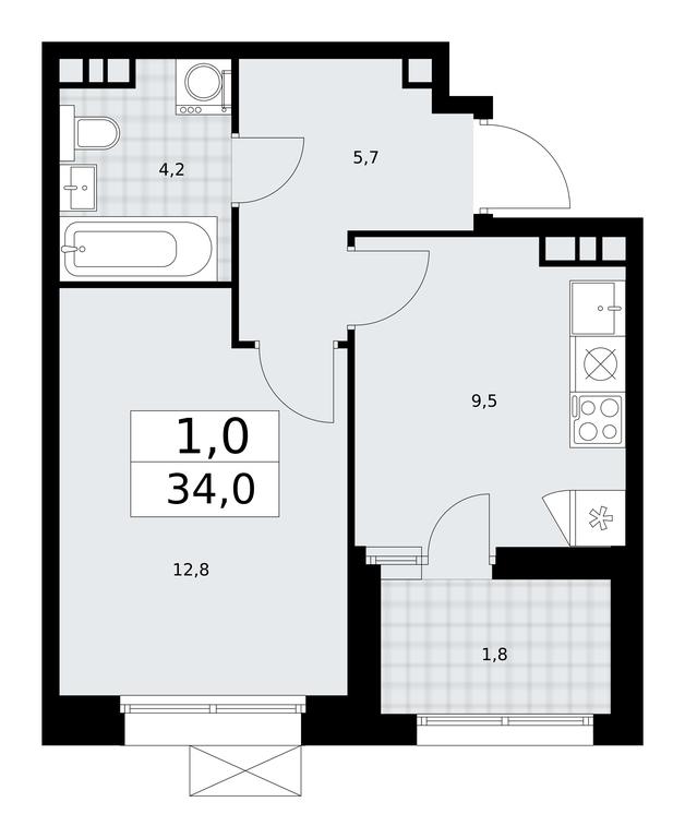 Apartment Sale, 34平方米 at Buninskie Kvartaly, Akademika Semyonova Street, 22, Moscow, Russia #1 Apartment Sale, 34平方米 at Buninskie Kvartaly, Akademika Semyonova Street, 22, Moscow, Russia #1