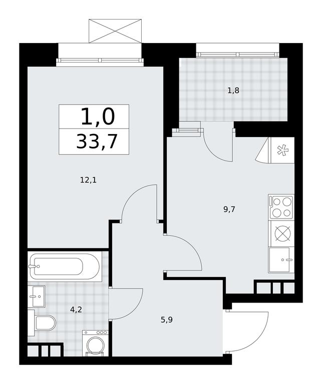 Apartment Sale, 33.7平方米 at Buninskie Kvartaly, Akademika Semyonova Street, 22, Moscow, Russia #1 Apartment Sale, 33.7平方米 at Buninskie Kvartaly, Akademika Semyonova Street, 22, Moscow, Russia #1