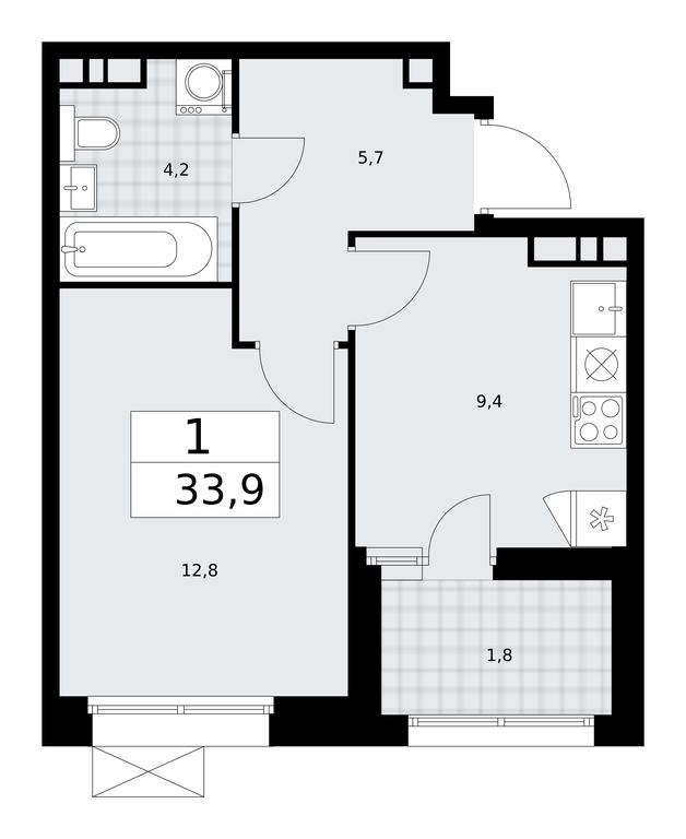 Apartment Sale, 33.9平方米 at Buninskie Kvartaly, Akademika Semyonova Street, 22, Moscow, Russia #1 Apartment Sale, 33.9平方米 at Buninskie Kvartaly, Akademika Semyonova Street, 22, Moscow, Russia #1