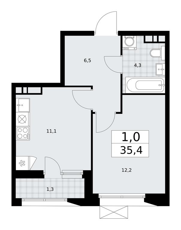 Apartment Sale, 35.4 sq. m. at Buninskie Kvartaly, Akademika Semyonova Street, 22, Moscow, Russia #1 Apartment Sale, 35.4 sq. m. at Buninskie Kvartaly, Akademika Semyonova Street, 22, Moscow, Russia #1