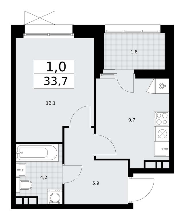 Apartment Sale, 33.7平方米 at Buninskie Kvartaly, Akademika Semyonova Street, 22, Moscow, Russia #1 Apartment Sale, 33.7平方米 at Buninskie Kvartaly, Akademika Semyonova Street, 22, Moscow, Russia #1