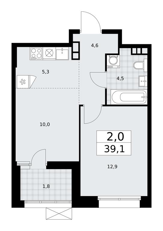 Продажа 1-комн. квартиры, 39,1 м² в ЖК «Бунинские кварталы», улица Академика Семёнова, 22, Москва, Россия #1 Продажа 1-комн. квартиры, 39,1 м² в ЖК «Бунинские кварталы», улица Академика Семёнова, 22, Москва, Россия #1