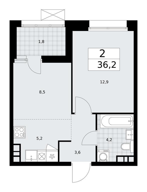 1-BD Apartment Sale, 36.2 sq. m. at Buninskie Kvartaly, Akademika Semyonova Street, 22, Moscow, Russia #1 1-BD Apartment Sale, 36.2 sq. m. at Buninskie Kvartaly, Akademika Semyonova Street, 22, Moscow, Russia #1